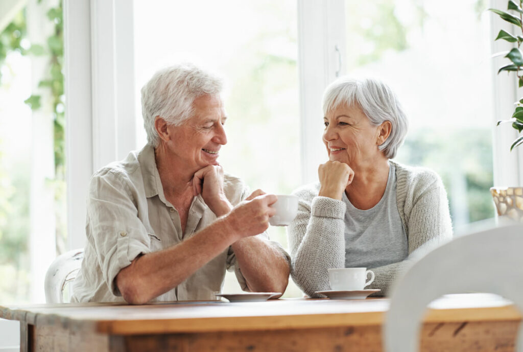 Autumn Wind | A senior couple having coffee
