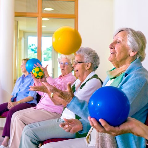 Arabella of Kilgore | Seniors participating in a ball activities