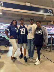 Arabella of Longview | Senior with family at the Cowboys stadium in Dallas
