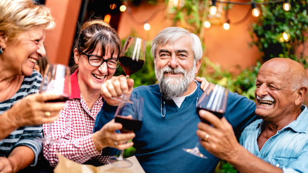 Arabella of Red Oak | A group of seniors at a winery and having a good time