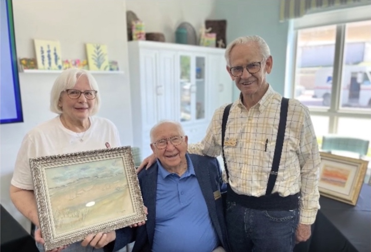 Ariel Pointe of Sachse | Bill M's Miracle Moment teaching seniors to paint
