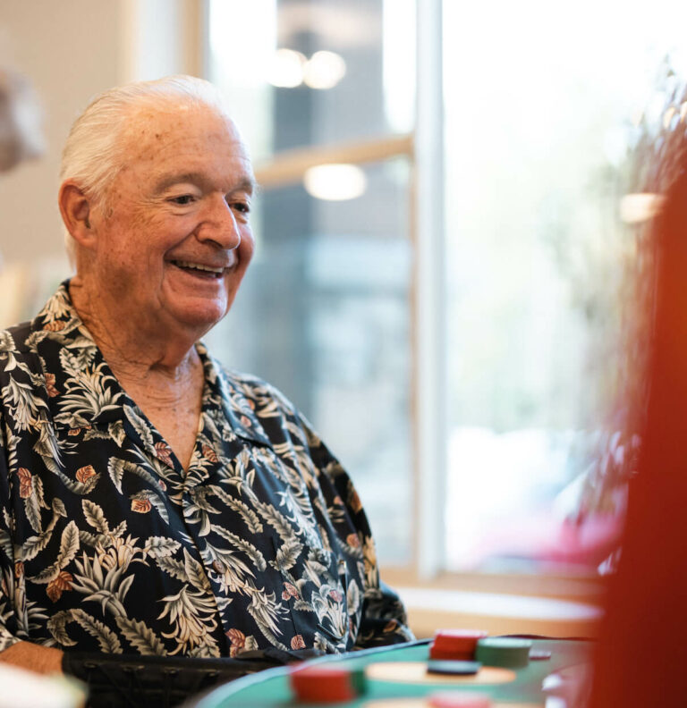 Ariel Pointe of Sachse | Senior man playing poker