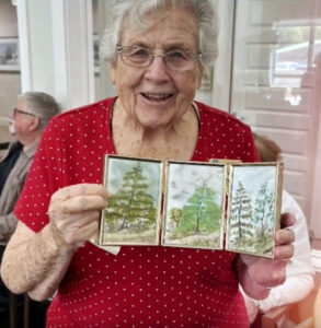 Ariel Pointe of Sachse | Bill M's Miracle Moment teaching seniors to paint