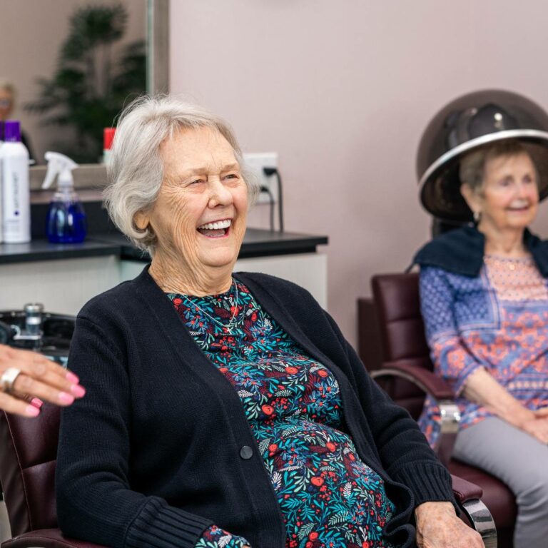 Ariel Pointe of Sachse | Residents laughing in the salon