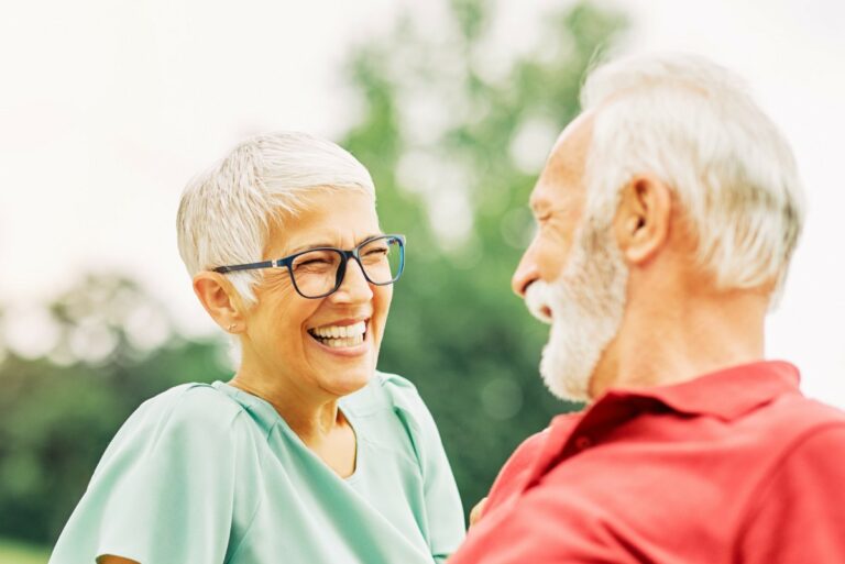 Autumn Wind | Seniors laughing outside