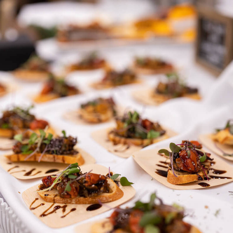 Cambridge Court | Chef-prepared platters of food at senior event