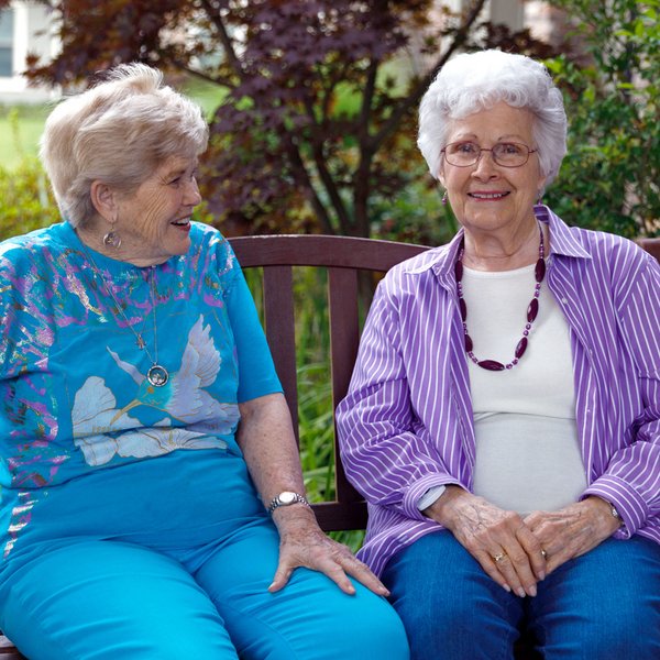 Double Creek | Senior women sitting outdoors