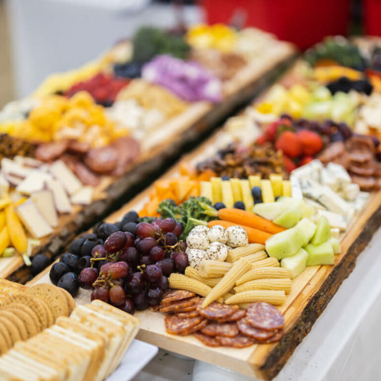 Double Creek | Platter of fruits and vegetables at a fun senior event