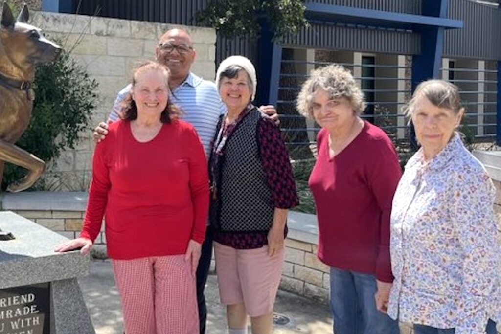 Double Creek | Senior living residents gathered outside