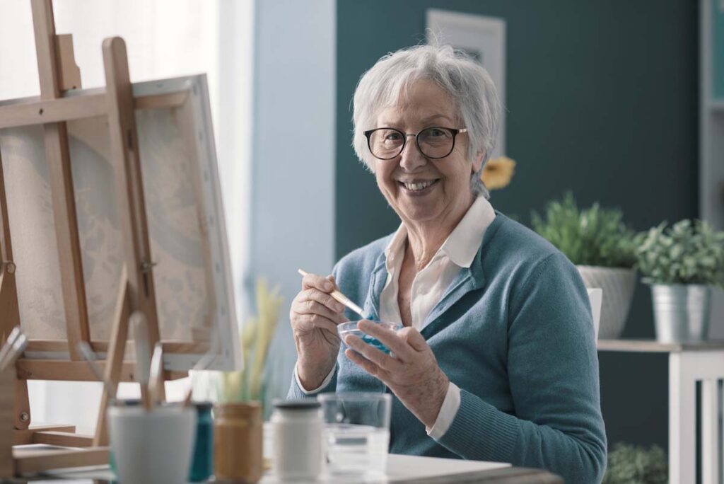 Elk Creek |  Senior woman painting