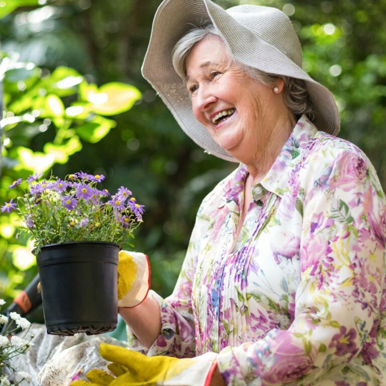 Harvest of Aledo | Senior woman gardening outdoors