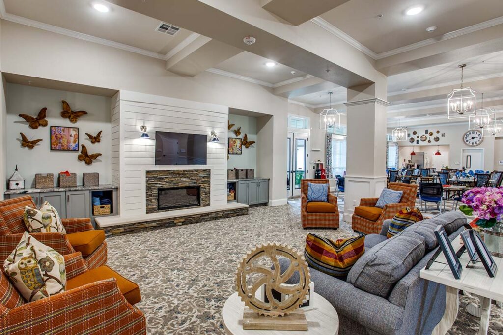 Harvest of Aledo | Fireplace with Couches and Chair