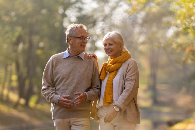 Harvest of Roanoke | Seniors walking in Fall