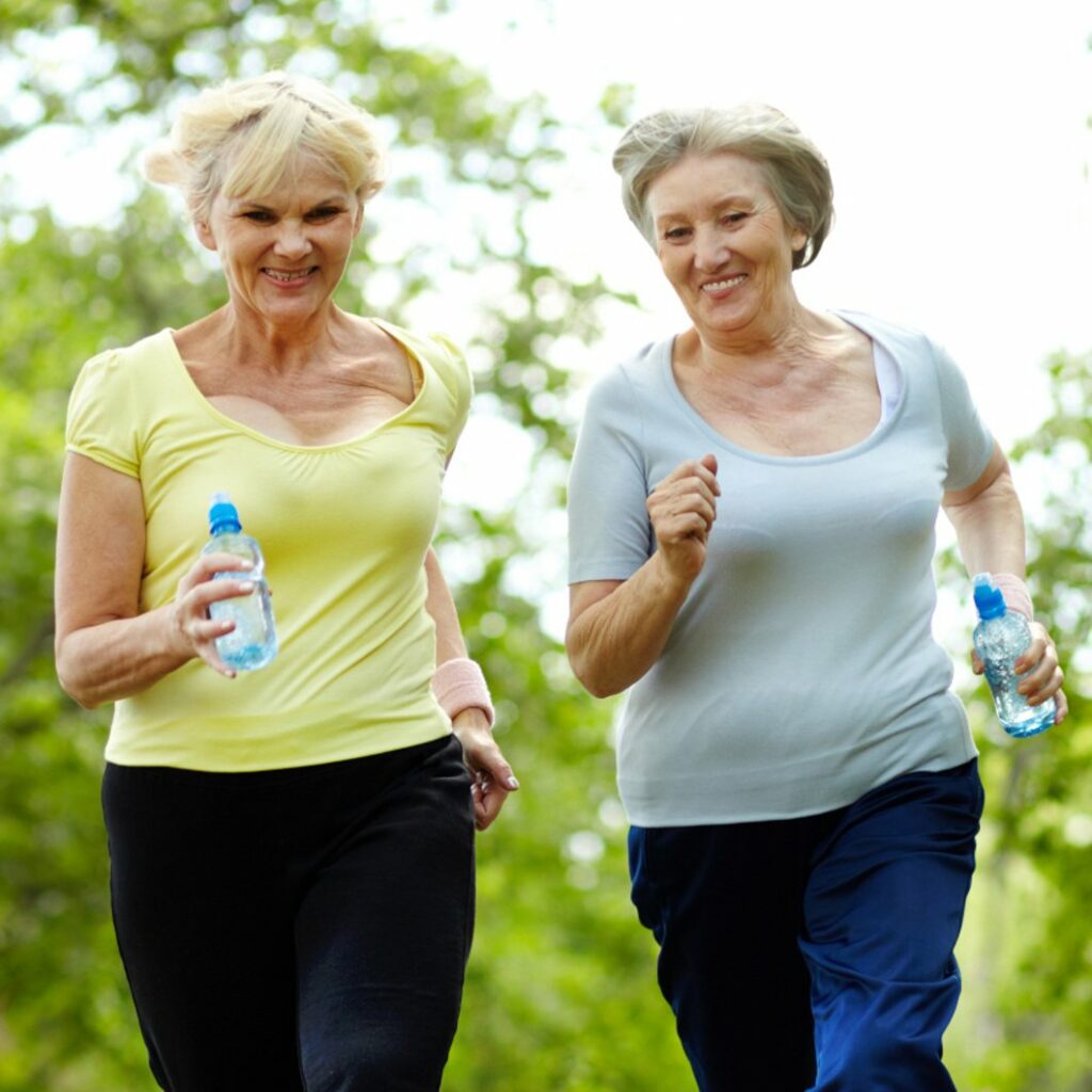 Ledgestone Senior Living | Senior women jogging outdoors
