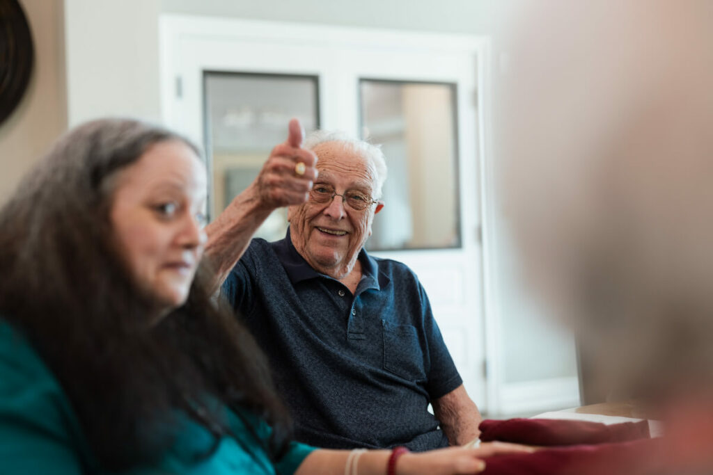 Ledgestone Senior Living | Senior giving a thumbs up