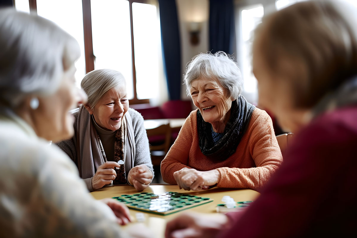 Ledgestone Senior Living | Dementia specialist Austin TX - senior women playing game together