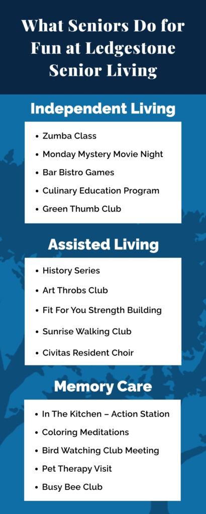 Ledgestone | Fun Activities for Seniors in Dripping Springs | Infographic