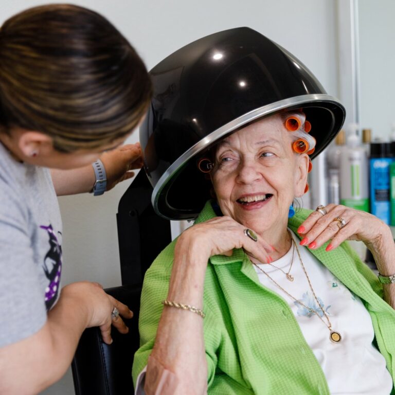 Long Creek | Senior woman getting her hair styled