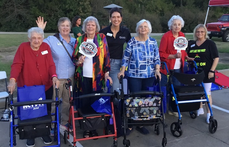 Long Creek | Group of women at a senior community standing outside for a group photo