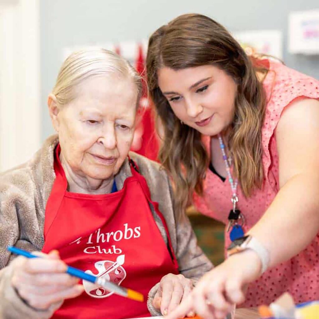 Long Creek | Memory care residents doing activities