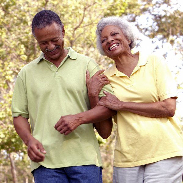 Stone Creek of Copperfield | Senior couple locking arms