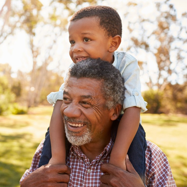 Stone Creek of Copperfield | Senior man outdoors with grandson