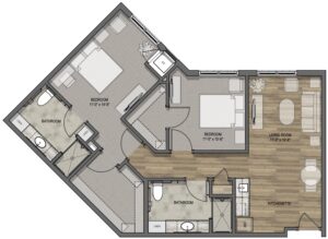 Stone Creek of Copperfield | Floorplan 2br 1036 sq. ft.