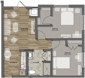 Stone Creek of Copperfield | Floorplan 2br 780 sq. ft.