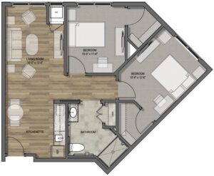 Stone Creek of Copperfield | Floorplan 2br 820 sq. ft.