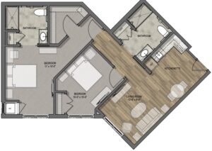 Stone Creek of Copperfield | Floorplan 2br 940 sq. ft.