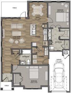 Stone Creek of Copperfield | Independent Living Floorplan 1400 sq. ft.