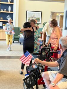 StoneCreek of Edmond | Dubraska hugging residents