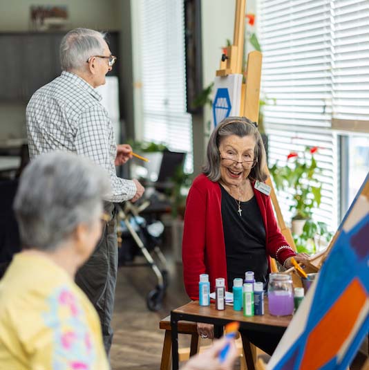 Tech Ridge Oaks | Residents painting