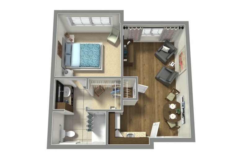Tech Ridge Oaks | One Bedroom floor plan
