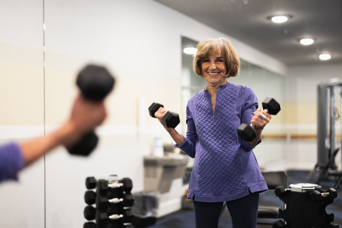Civitas Senior Living | Senior woman weightlifting