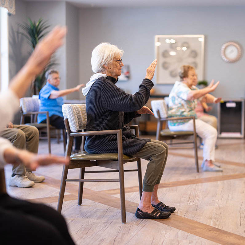 The Bluffs of Flagstaff | Senior exercise class