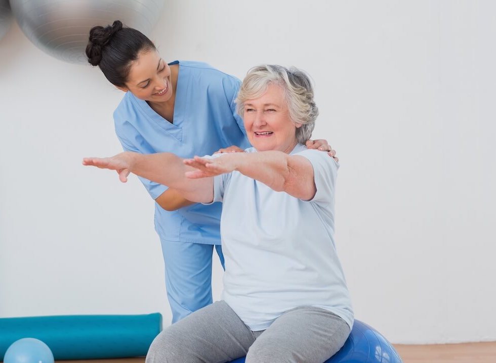 The Bluffs of Flagstaff | Senior woman exercising