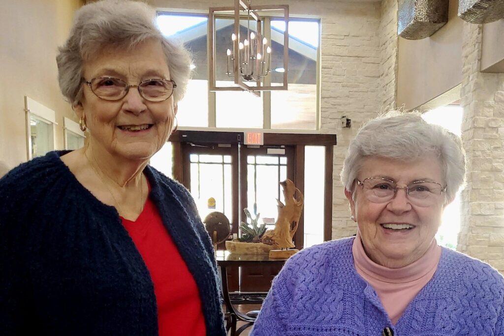The Brooks of Cibolo | Two residents smiling in the lobby
