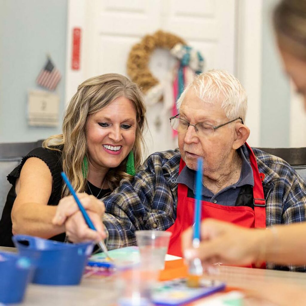 Civitas Senior Living | Senior resident making art