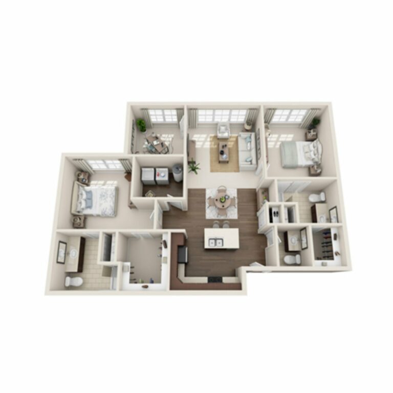 The Grand | Two Bedroom, Two Bathroom with Den