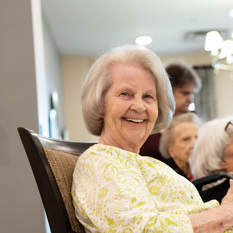 Valley View | Senior woman at open house