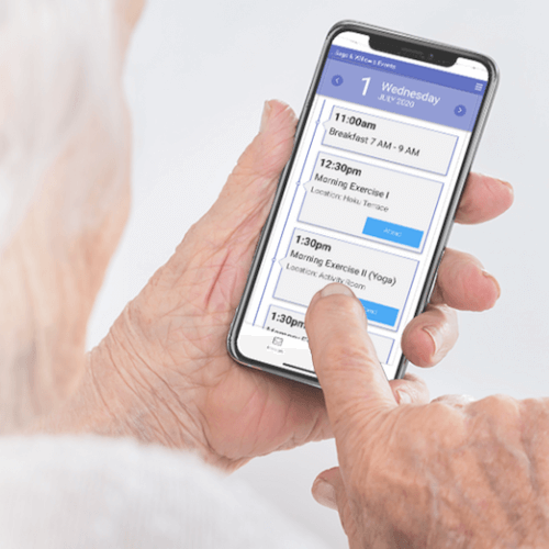 Civitas Senior Living | Senior using phone