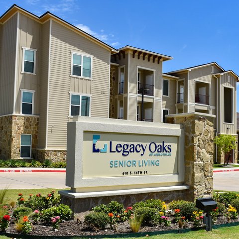 Civitas Senior Living | Legacy Oaks at Midlothian's sign