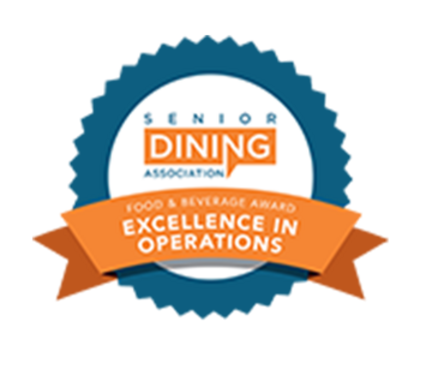 Civitas Senior Living | Senior Living Dining award badge for excellence in food and beverage operations