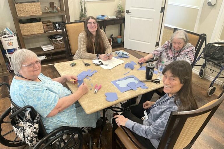 Clear Fork of Willow Park | Senior community residents doing memory activities and crafts