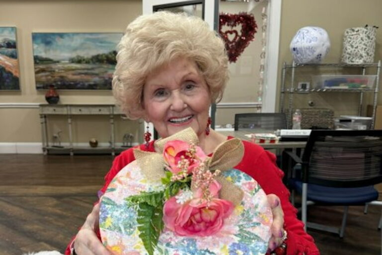 Arabella of Red Oak | Senior resident showing the craft she made