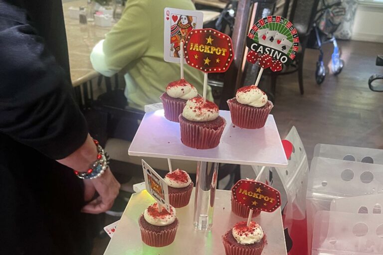 Arabella of Kilgore | Cupcakes at senior casino-themed party