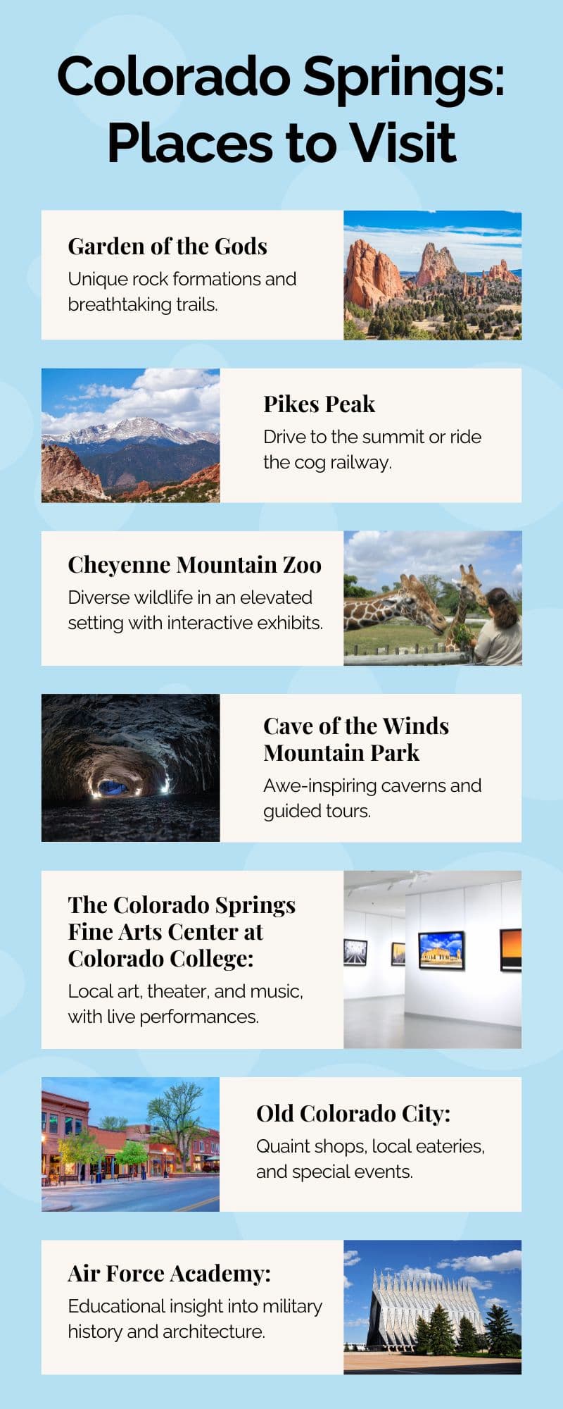 Stonecreek of Flying Horse | Places to visit in Colorado Springs infographic