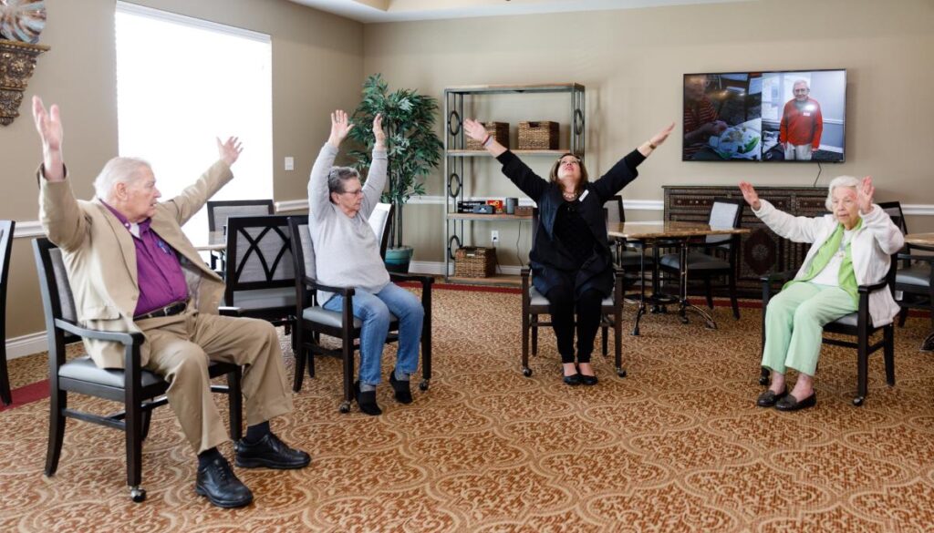 Civitas Senior Living | Residents exercising together