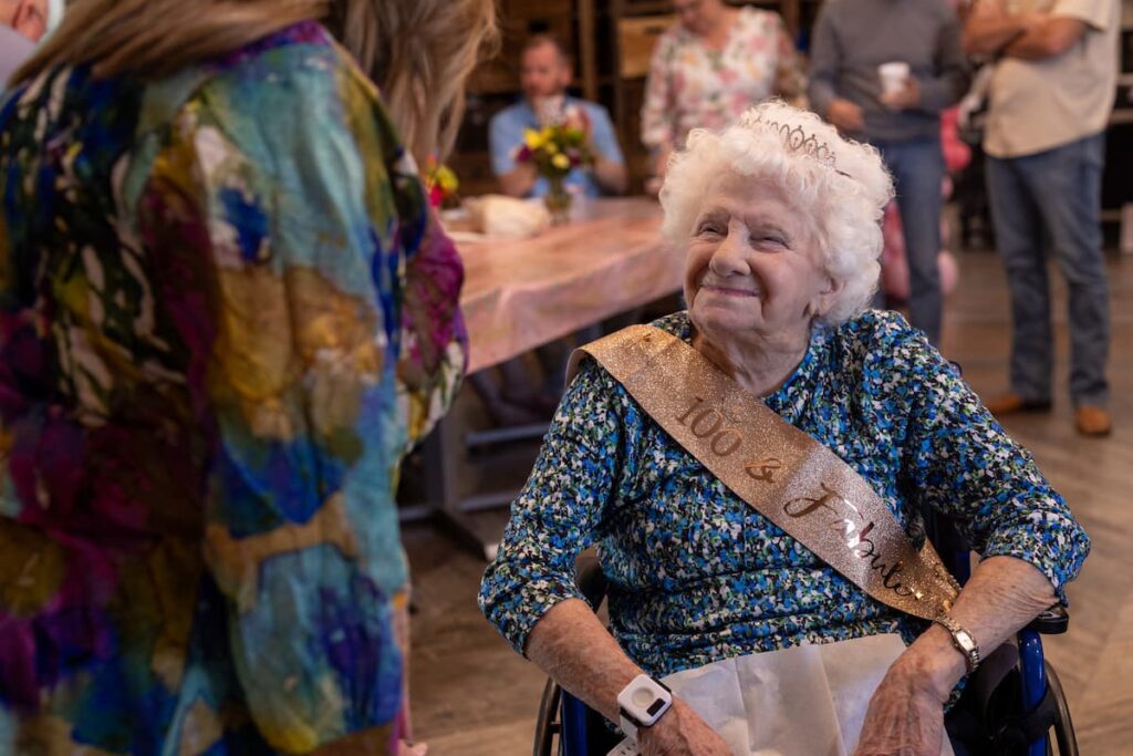 Legacy Oaks of Azle | Senior celebrating her 100th birthday